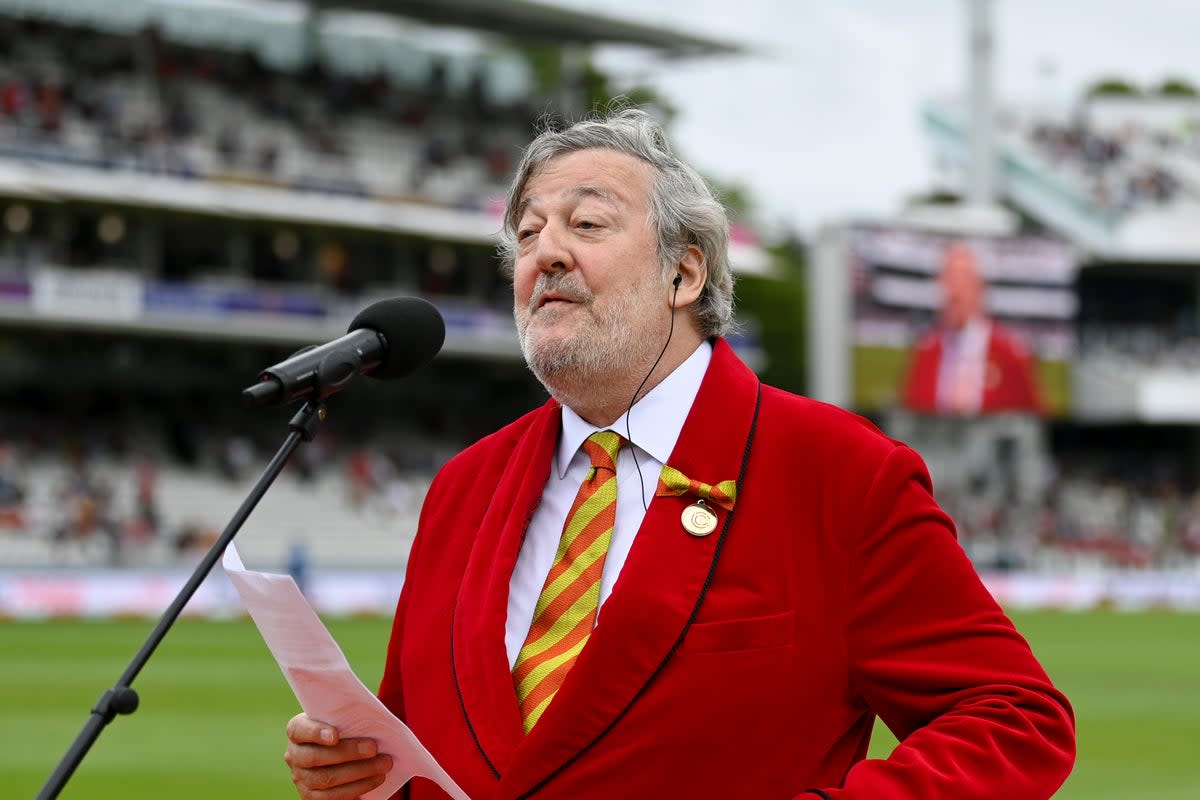 Stephen Fry will umpire the cricket match at Hay Festival’s inaugural Sports Day (Getty Images)