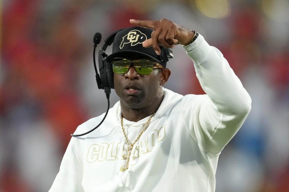 Colorado head coach Deion Sanders is trying has remained positive despite the Buffaloes' struggles in recent games.