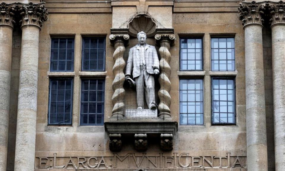 Cecil Rhodes' statue at Oxford