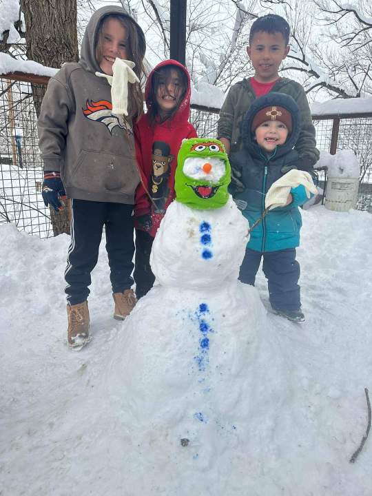 Children enjoying the weather near Mora (Photo provided by Shirley H.)