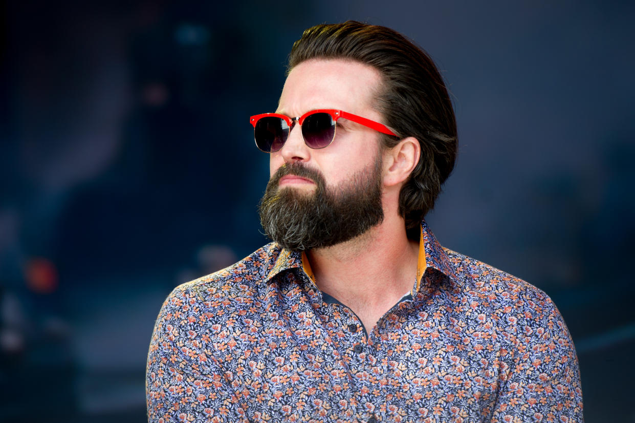 BIRMINGHAM, ENGLAND - SEPTEMBER 14: Emmett J Scanlan talks about his role as Billy Grade during the Q&A session with the cast and Steve Knight on the Arena Stage during the first day of The Legitimate Peaky Blinders Festival 2019 at the Custard Factory on September 14, 2019 in Birmingham, England. (Photo by Ollie Millington/Redferns)