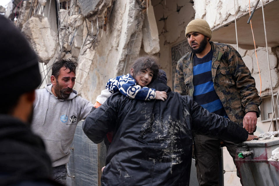 Hundreds have been killed in north Syria after a 7.8-magnitude earthquake that originated in Turkey and was felt across neighbouring countries. (Rami Al Sayed / AFP - Getty Images)