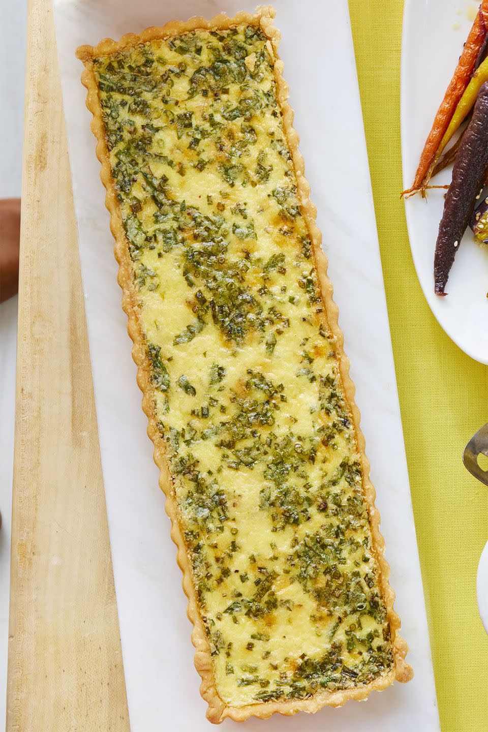 breakfast in bed cheese and herb quiche