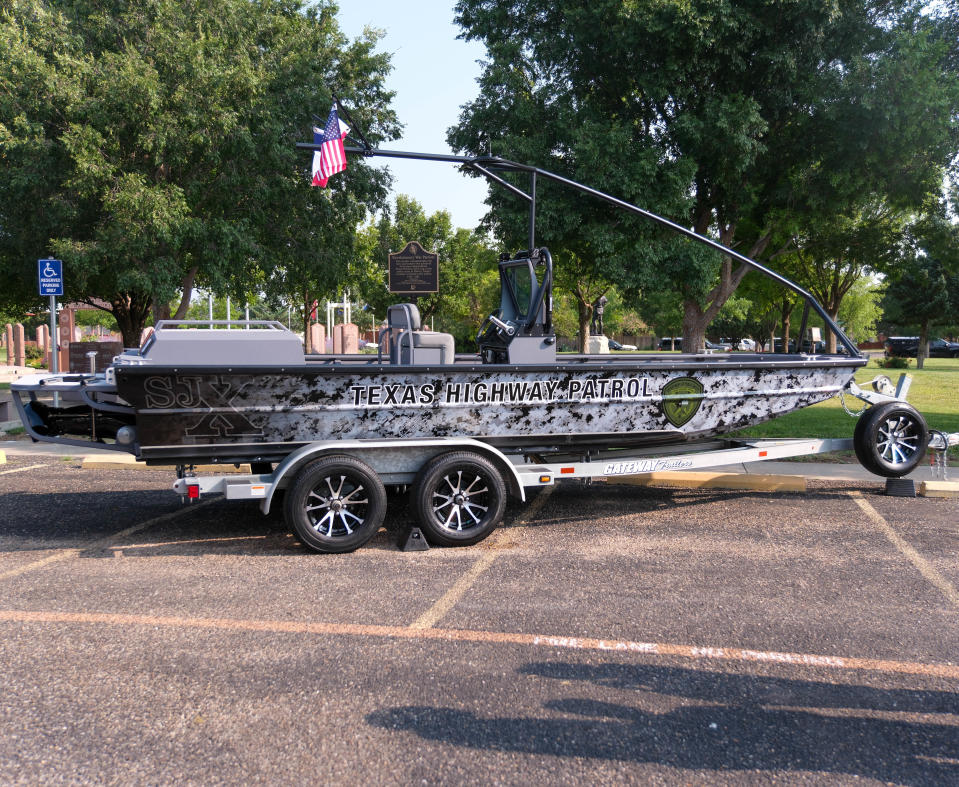 A tactical marine unit boat was dedicated and named for Trooper Matthew Myrick Friday morning at the Texas Panhandle War Memorial Center in Amarillo.