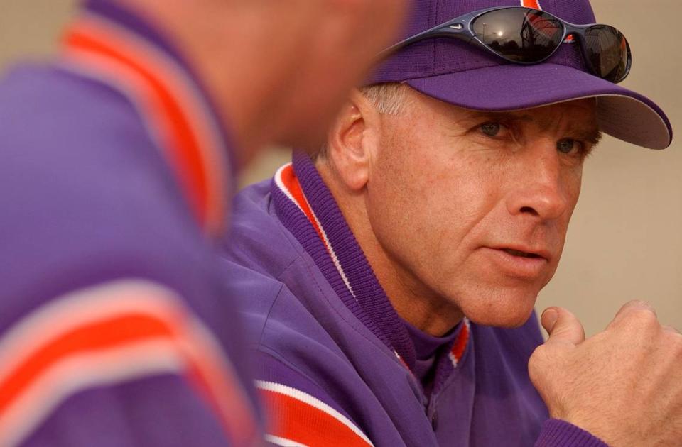 Jack Leggett as Clemson baseball head coach in February 2003.