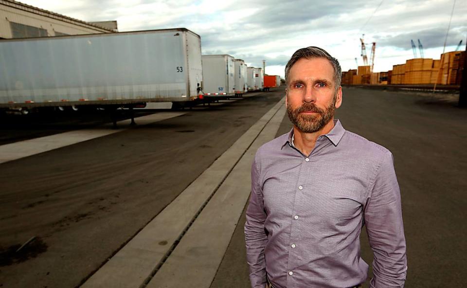 Randy Hayden, the executve director of the Port of Pasco, stands in the port’s 370-acre Big Pasco Industrial Center along the Columbia River in east Pasco.