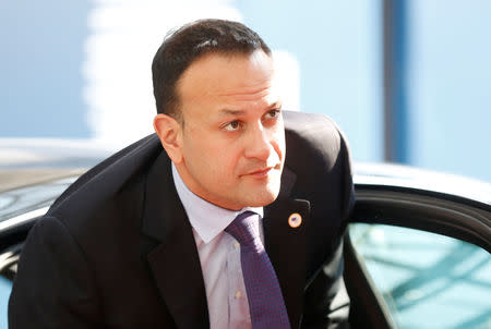 Ireland's Prime Minister (Taoiseach) and Defence Minister Leo Varadkar arrives for a European Union leaders summit in Brussels, Belgium March 21, 2019. REUTERS/Eva Plevier/Pool