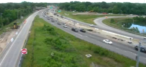 <em>All eastbound lanes of Interstate 64 were closed in Hampton at the Hampton Roads Bridge-Tunnel as of 5:04 p.m. Thursday, according to VDOT. </em>