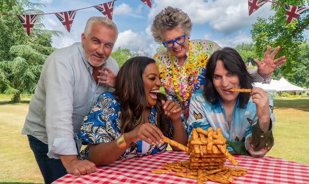 Paul Hollywood, Alison Hammond, Prue Leith and Noel Fielding on Bake Off