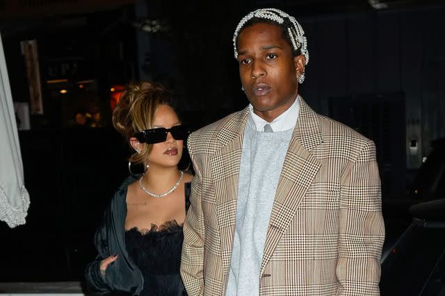 <p>Jackson Lee/GC Images</p> ASAP Rocky and Rihanna on October 04, 2023 in New York City