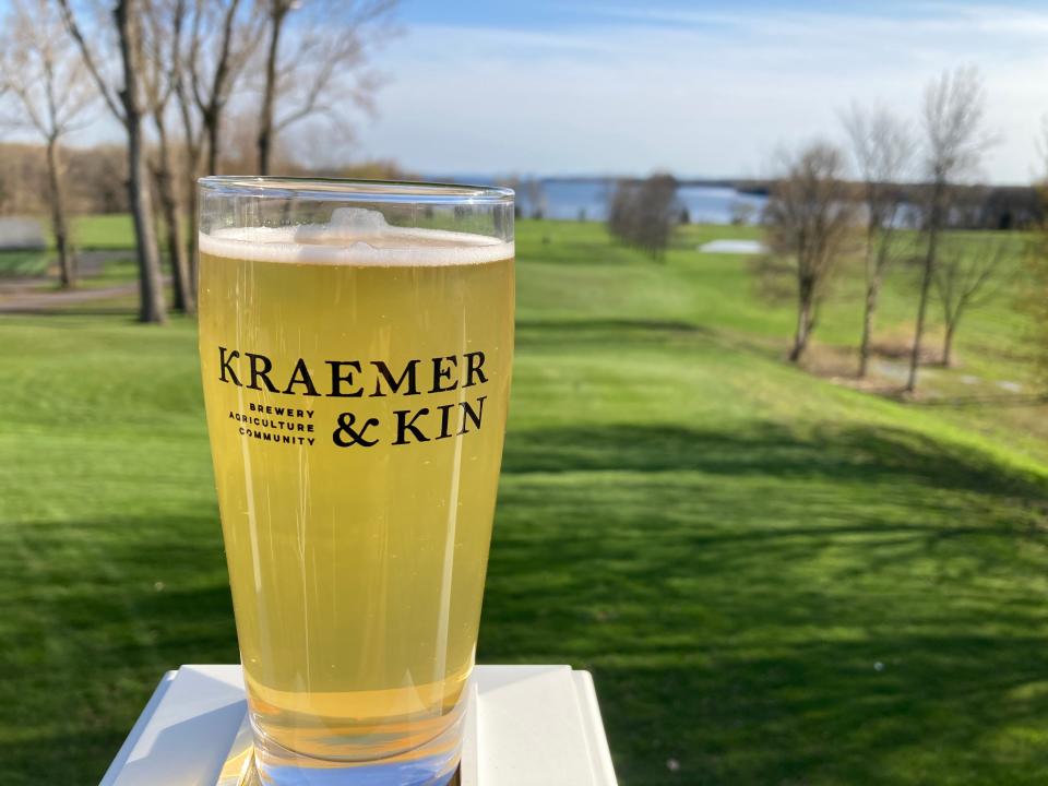 A blonde ale from Kraemer & Kin at Alburg Golf Links, shown May 5, 2022.