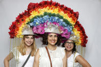 <p>Dalyan Johnston, 14, (L-R) Lisa Rubio, 51, and Isabel Balboa, 50, pose for a portrait during the Resist March against President Donald Trump in West Hollywood, California, U.S., June 11, 2017. Balboa said: “He’s not going to change so we’re going to change America because he’s not going to change us.” (Photo: Lucy Nicholson/Reuters) </p>