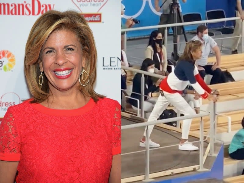 Hoda Kotb praised for display of support during Team USA’s gymnastics performance at Olympics (Getty/Twitter)