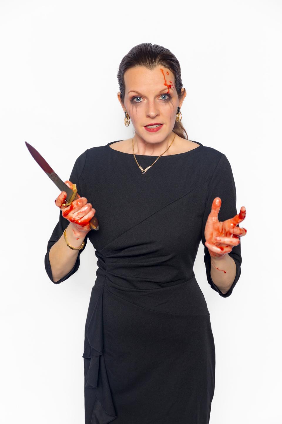 Hayley Guthrie as Lady Macbeth in a promotional photo for Cincinnati Shakespeare Company’s production of “Macbeth,” one of the anchors of the 2024-2025 season announced March 6. Candice Handy will direct the show, which runs Feb. 28-March 23, 2025.