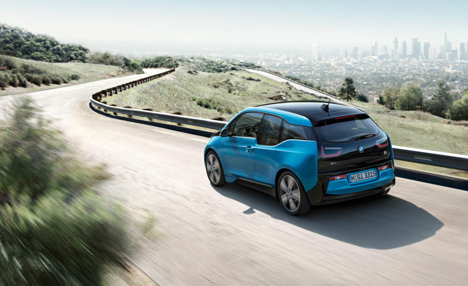 <p>BMW's i3 with its optional range-extending engine may not look as racy as the i8, but its extensive use of exposed carbon fiber and natural materials make it seem nearly as exotic. Its 170-hp electric motor and large, 33-kWh battery can take the i3 up to 72 miles before the 34-hp two-cylinder engine tucked beneath the cargo floor fires up—and that will last until its tiny 2.4-gallon fuel tank reaches empty. The i3's 117-MPGe rating is outstanding, even if the car's driving dynamics aren't. </p><p><a rel="nofollow noopener" href="http://www.caranddriver.com/bmw/i3" target="_blank" data-ylk="slk:Read More;elm:context_link;itc:0;sec:content-canvas" class="link "><strong><em>Read More</em></strong></a></p>