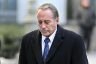 Former U.S. Rep. Chris Collins arrives at federal court for sentencing Friday, Jan. 17, 2020, in New York. Collins pleaded guilty last fall to insider trading and lying to the FBI. (AP Photo/Seth Wenig)