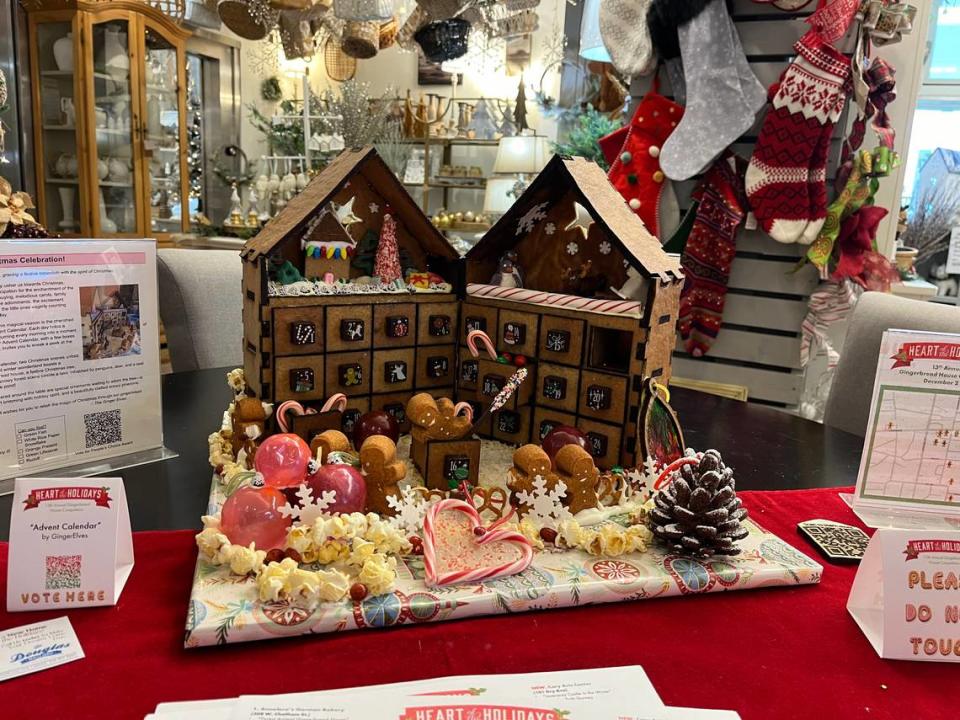 Advent Calendar by GingerElves, which won 2nd place in the Town of Cary’s 2023 Gingerbread House Competition.