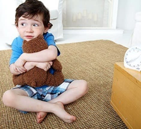 Boy with stuffed bear