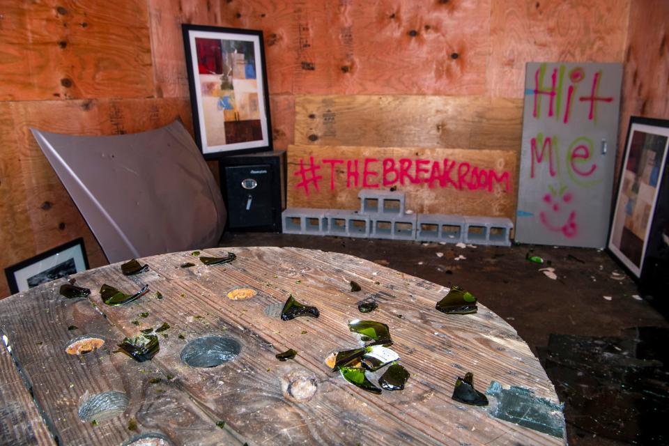 One of the rage rooms at The Breakroom in West Asheville.