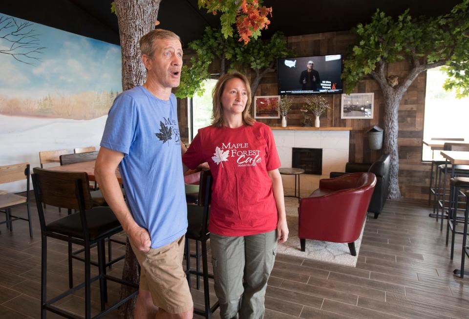 Owners Larry & Dianne Morrison talk about their new Maple Forest Cafe on Mobile Highway in Pensacola on Wednesday, June 5, 2019.