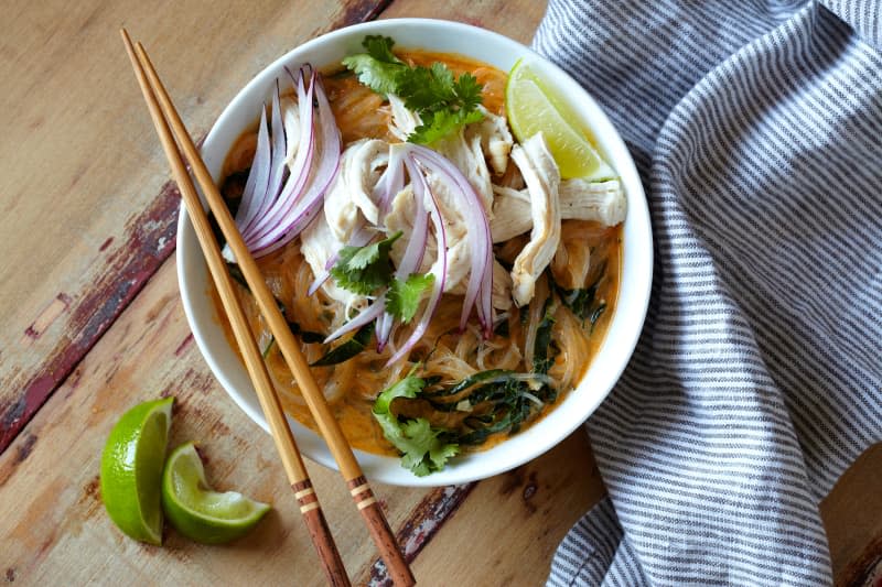 Rotisserie Chicken Coconut Curry Soup