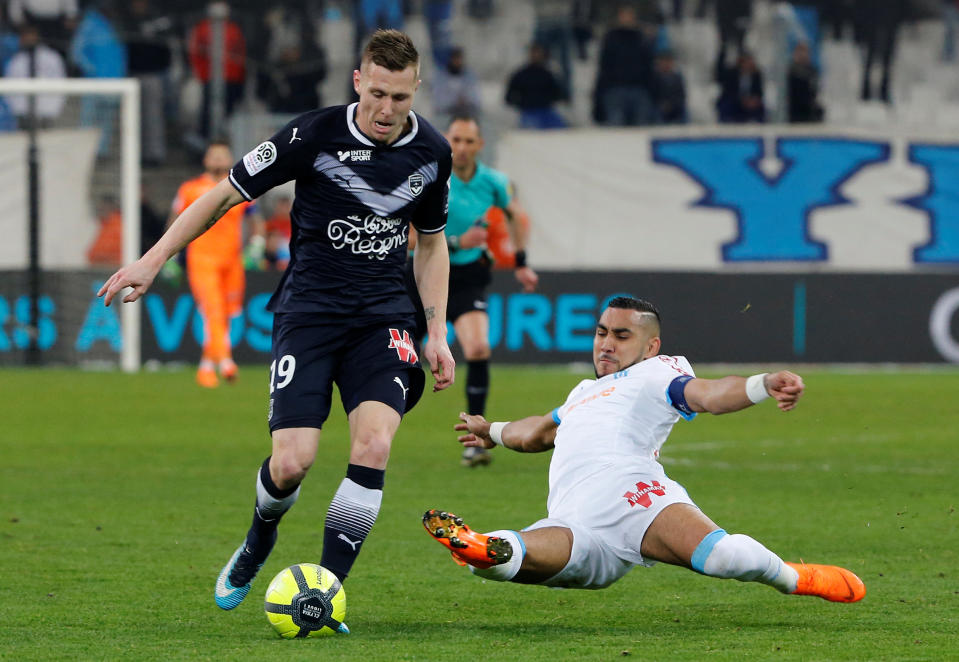 <p>A la pause, l’OM de Dimitri Payet mène logiquement 1-0 face aux Girondins de Lukas Lerager. </p>