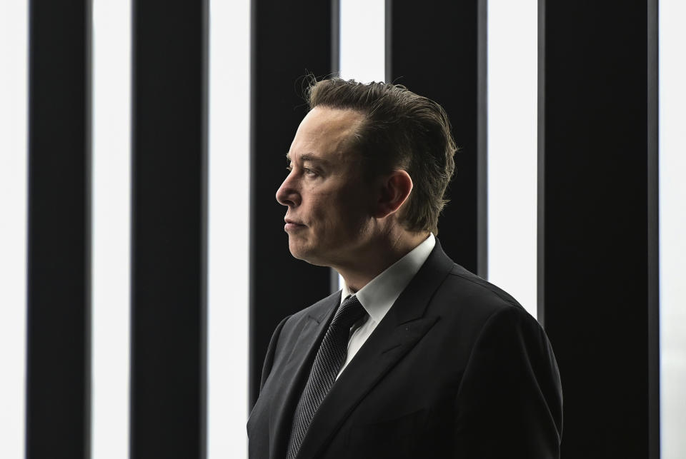 El CEO de Tesla, Elon Musk  (Patrick Pleul/Pool Photo via AP, File)