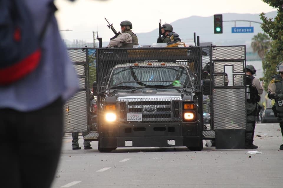 Les forces de l'ordre en action à Los Angeles