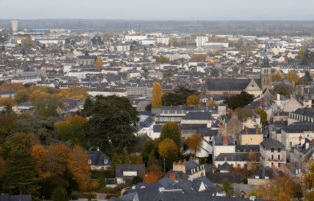 A general view show the city skyline of Laval, France, November 8, 2018. Picture taken November 8, 2018. REUTERS/Stephane Mahe