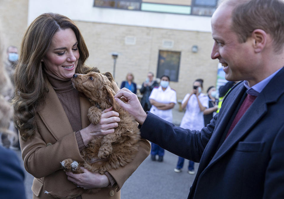 <p>There’s never a dull moment for the royals, and that was abundantly true when The Duke and Duchess of Cambridge visited NHS staff and patients at Clitheroe Community Hospital and heard about their experiences during the Covid-19 pandemic. The couple even had the opportunity to pet a puppy named Jasper, who will one day become a therapy dog! </p>