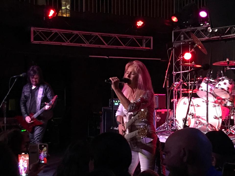 Lita Ford rocking Jergel's Rhythm Grille.