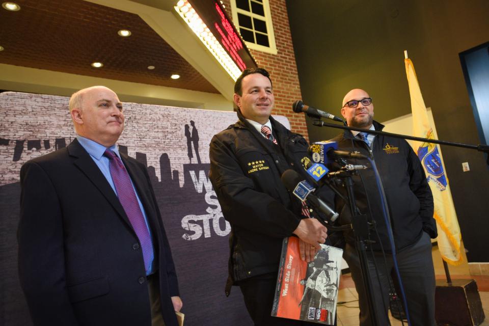 Incumbent Orlando Cruz, at right, retained his seat on the Passaic County Board of Commissioners. Here he is with, from left, Steven Gorelick, executive director of the New Jersey Motion Picture and Television Commission, and Paterson Mayor Andre Sayegh.