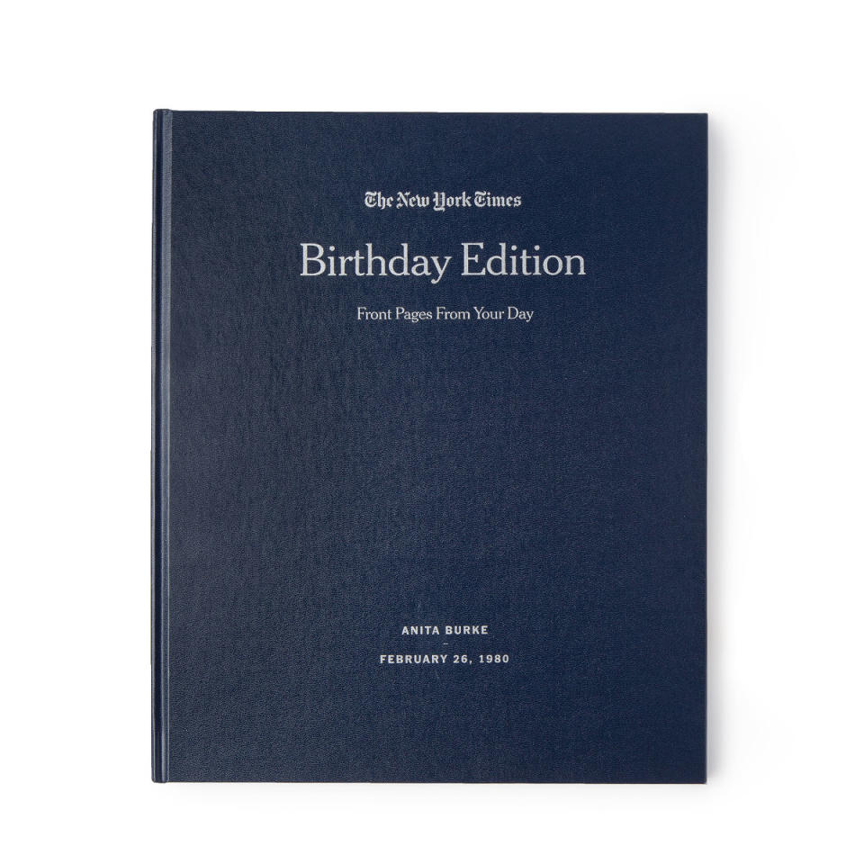 <p><a href="https://go.redirectingat.com?id=74968X1596630&url=https%3A%2F%2Fwww.uncommongoods.com%2Fproduct%2Fnew-york-times-custom-birthday-book&sref=https%3A%2F%2Fwww.seventeen.com%2Flife%2Ffriends-family%2Fg30153921%2Fgifts-for-dad-from-daughter%2F" rel="nofollow noopener" target="_blank" data-ylk="slk:Shop Now;elm:context_link;itc:0;sec:content-canvas" class="link ">Shop Now</a></p><p>New York Times Custom Birthday Book</p><p>$99.95</p><p>uncommongoods.com</p>