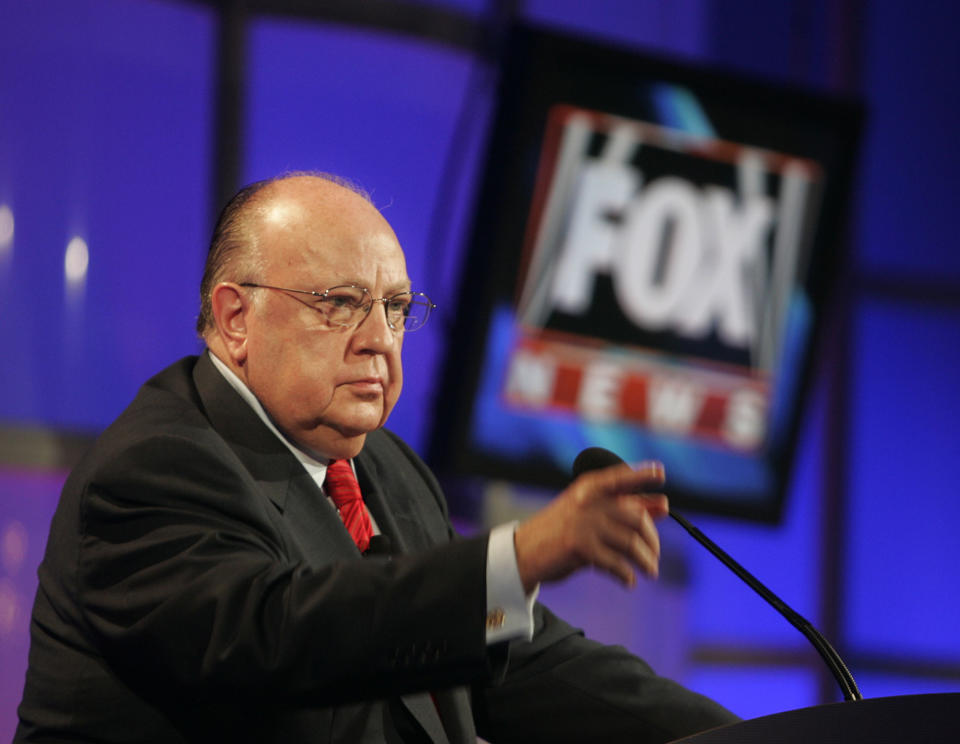 <p>Roger Ailes, chairman and CEO of Fox News and Fox Television Stations, answers questions during a panel discussion at the Television Critics Association summer press tour in Pasadena, Calif., July 24, 2006. (Photo: Fred Prouser/Reuters) </p>