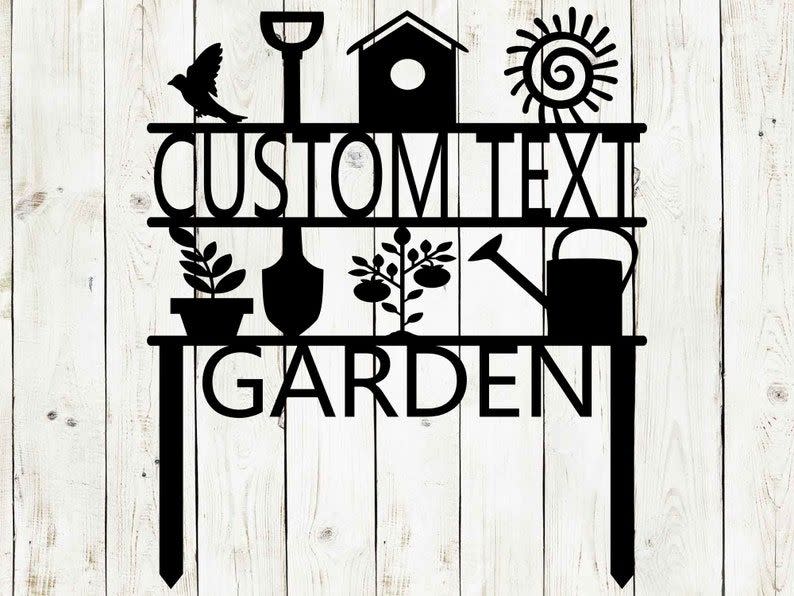 15) Custom Garden Sign