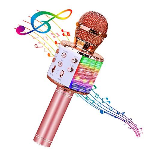 16) Karaoke Wireless Microphone with LED Lights