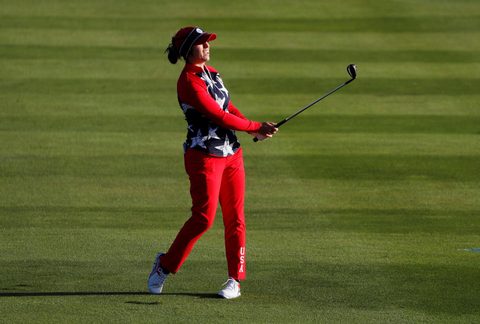Team USA's Marina Alex is unbeaten in her foursomes and fourballs with two halves and a win from her three matches