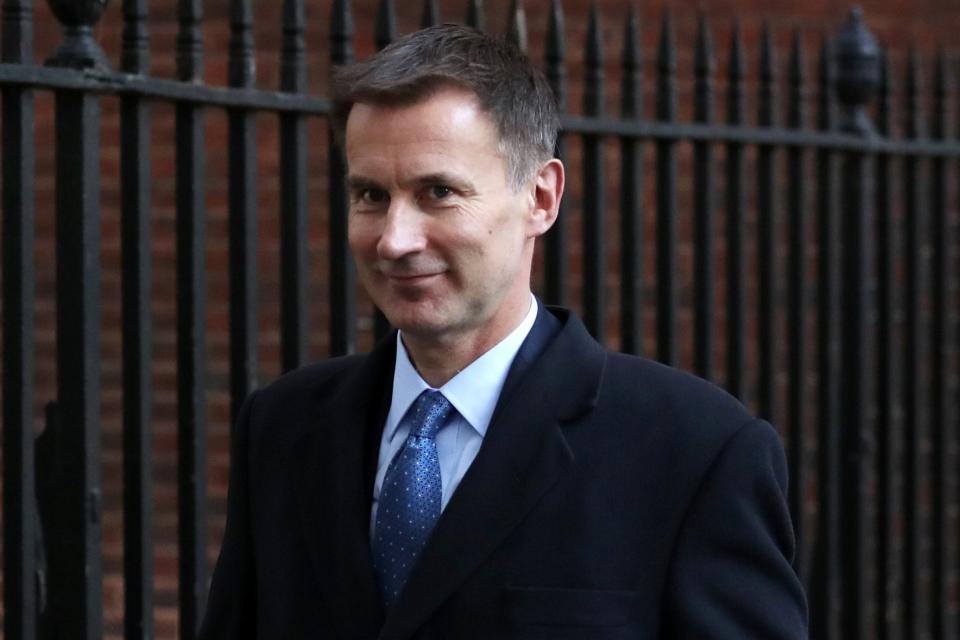 Mr Hunt is siding with potential Cabinet rebels opposing a Brexit deal that would leave Britain "locked in" to the European Union: Simon Dawson/Reuters