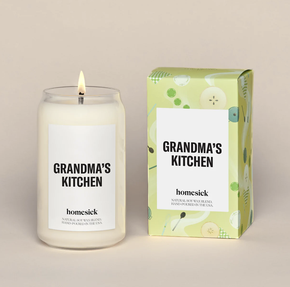 <p><a href="https://go.redirectingat.com?id=74968X1596630&url=https%3A%2F%2Fhomesick.com%2Fcollections%2Fbest-sellers%2Fproducts%2Fgrandmas-kitchen-candle&sref=https%3A%2F%2Fwww.delish.com%2Fkitchen-tools%2Fg45345694%2Fbest-cozy-gifts%2F" rel="nofollow noopener" target="_blank" data-ylk="slk:Shop Now;elm:context_link;itc:0;sec:content-canvas" class="link ">Shop Now</a></p><p>Homesick Grandma's Kitchen Candle</p><p>homesick.com</p><p>$22.80</p><span class="copyright">Homesick</span>