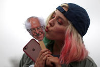<p>Supporter Shawnee Badger, 22, waits for U.S. Democratic presidential candidate Bernie Sanders to speak at a campaign rally in Santa Barbara, California, U.S. May 28, 2016. (REUTERS/Lucy Nicholson) </p>