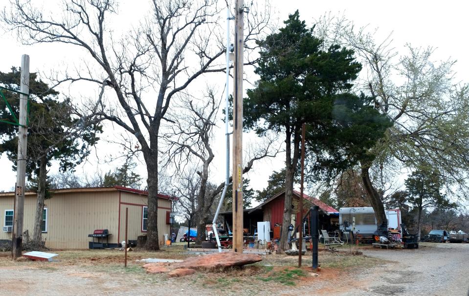 Property at the intersection of R Road and Cedar Oaks Terrace in Logan County is pictured March 8.