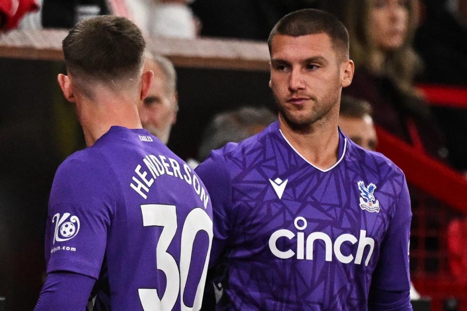 Dean Henderson (left) and Sam Johnstone are in a battle for regular game time in goal for Crystal Palace (AFP via Getty Images)