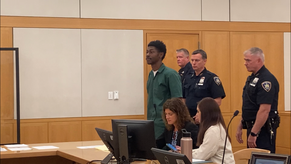 Eric Williams, 24, in Westchester County Court Aug. 11, 2023, after acting state Supreme Court Justice Robert Neary sentenced him to 25 years to life in prison for the June 20, 2021, fatal shooting of Jabree West in Yonkers.