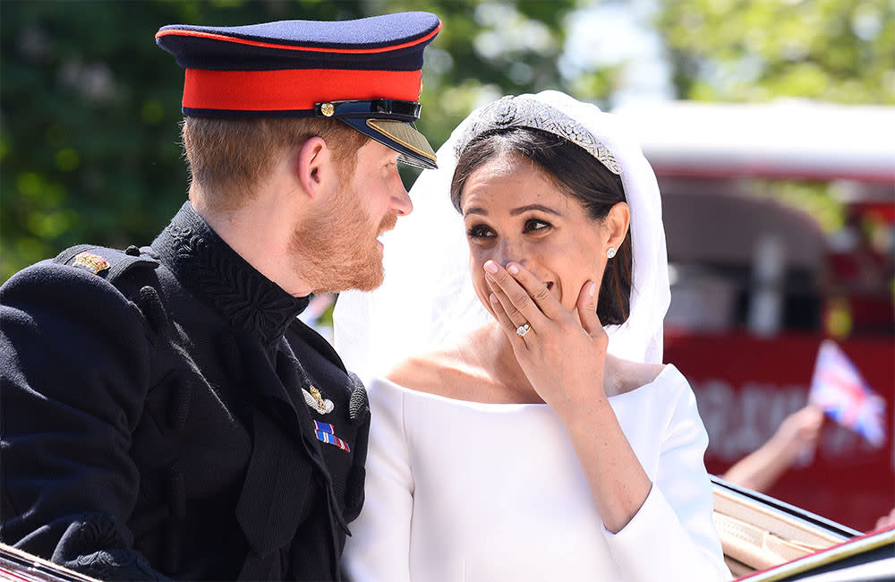 The Duke and Duchess of Sussex at their wedding credit:Bang Showbiz