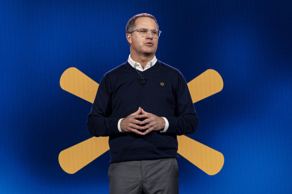 Doug McMillon, chief executive officer of Walmart Inc., during the 2024 CES event in Las Vegas, Nevada, US, on Tuesday, Jan. 9, 2024. <p>Bloomberg/Getty Images</p>