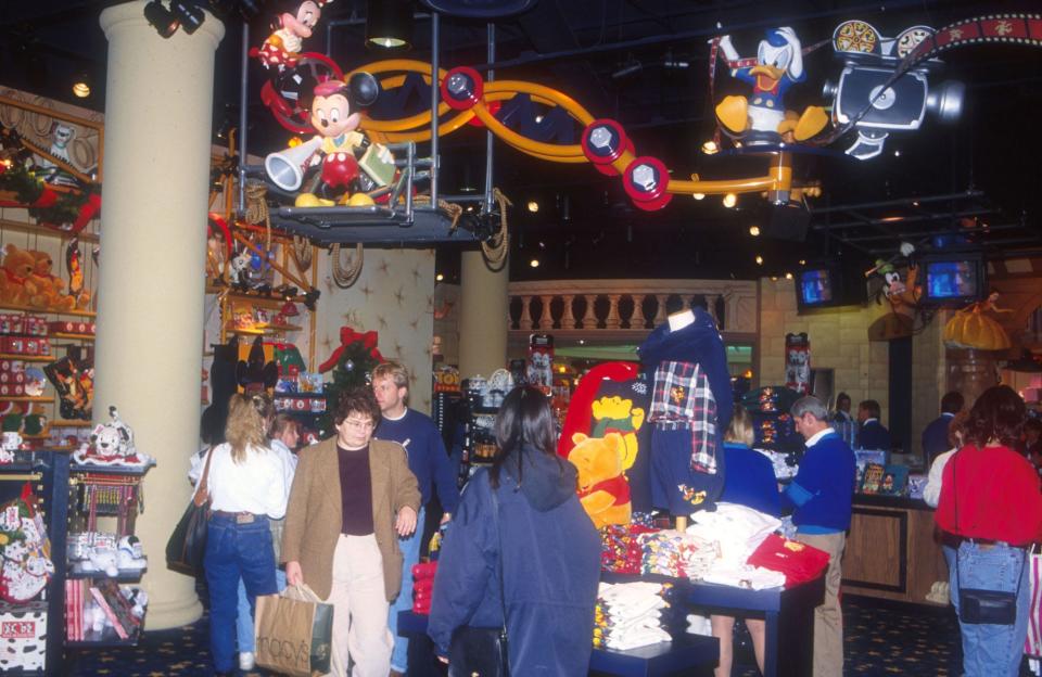 Inside a Disney Store at the Mall of America in 1999.