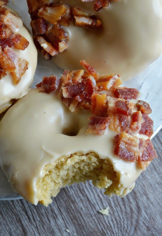 <p>Wonky Wonderful</p><p>This flavor combination has stayed in style for a reason, and there's really no better way to enjoy it than in donut form.</p><p><strong>Get the recipe:</strong> <a href="https://wonkywonderful.com/maple-bacon-donuts/" rel="nofollow noopener" target="_blank" data-ylk="slk:Maple Bacon Donuts;elm:context_link;itc:0;sec:content-canvas" class="link rapid-noclick-resp">Maple Bacon Donuts</a></p>