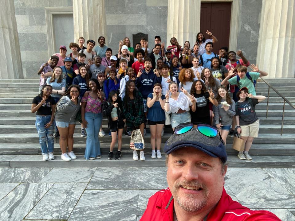 The Brockton High School Wind Ensemble, led by director Kevin Kardel, won first place at the WorldStrides Heritage Festival, in Philadelphia on Saturday, April 22, 2023.