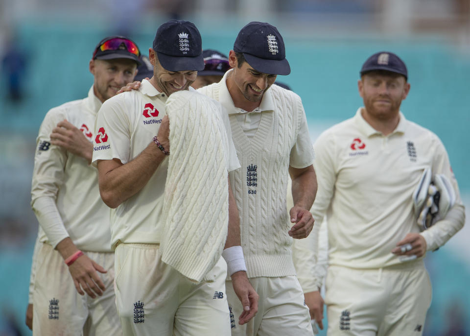 Jimmy Anderson and Alistair Cook