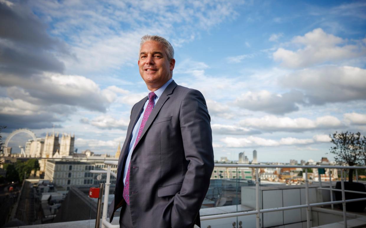 The Secretary of State for Health and Social Care photographed on roof terrace - Jamie Lorriman for The Telegraph